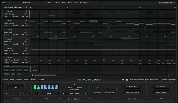 InstaComposer 4 MIDI generator by W. A. Production